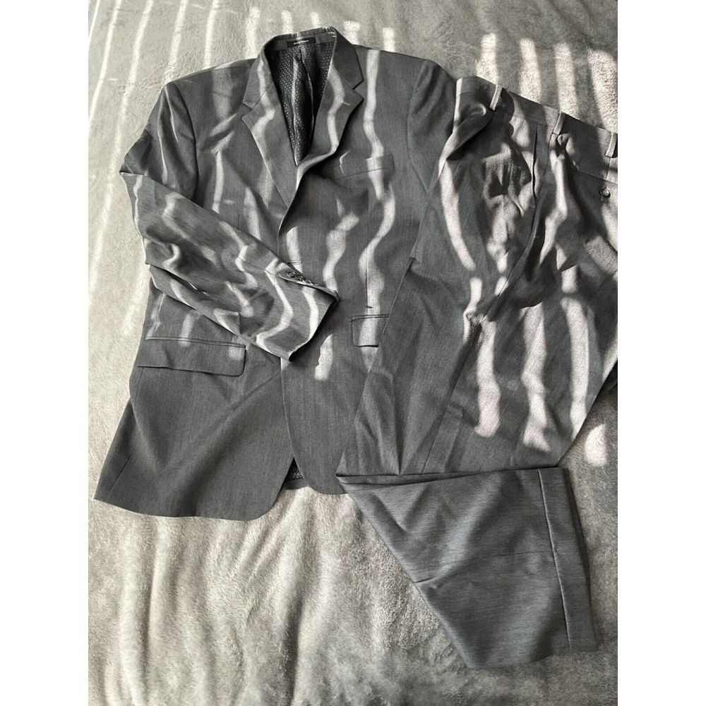 44L Blair Underwood Gray 100% Wool Two-Piece Suit 38x44 Pants